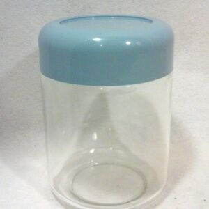 Vintage Massimo Vignelli Heller Kitchen Canister Storage Jar Blue Lid
